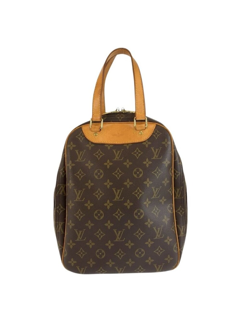 Louis Vuitton Monogram Excursion Brown Gold Leather Handbag